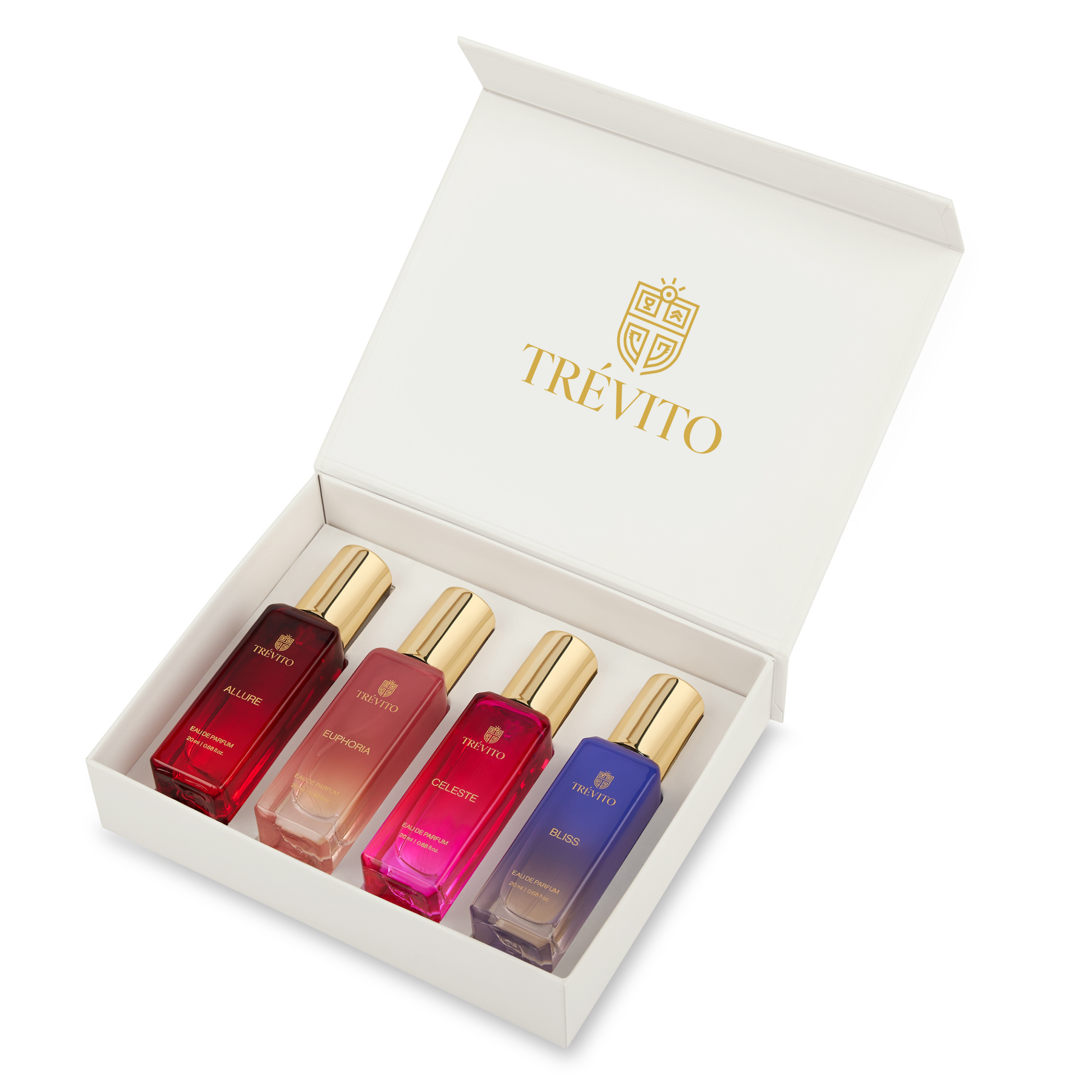 TRÉVITO Luxury Perfume Gift Set for Women, 4X20ml EDP