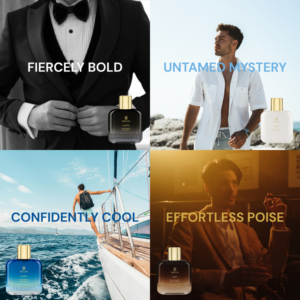 TRÉVITO Luxury Perfume Gift Set for Men, 4X20ml EDP