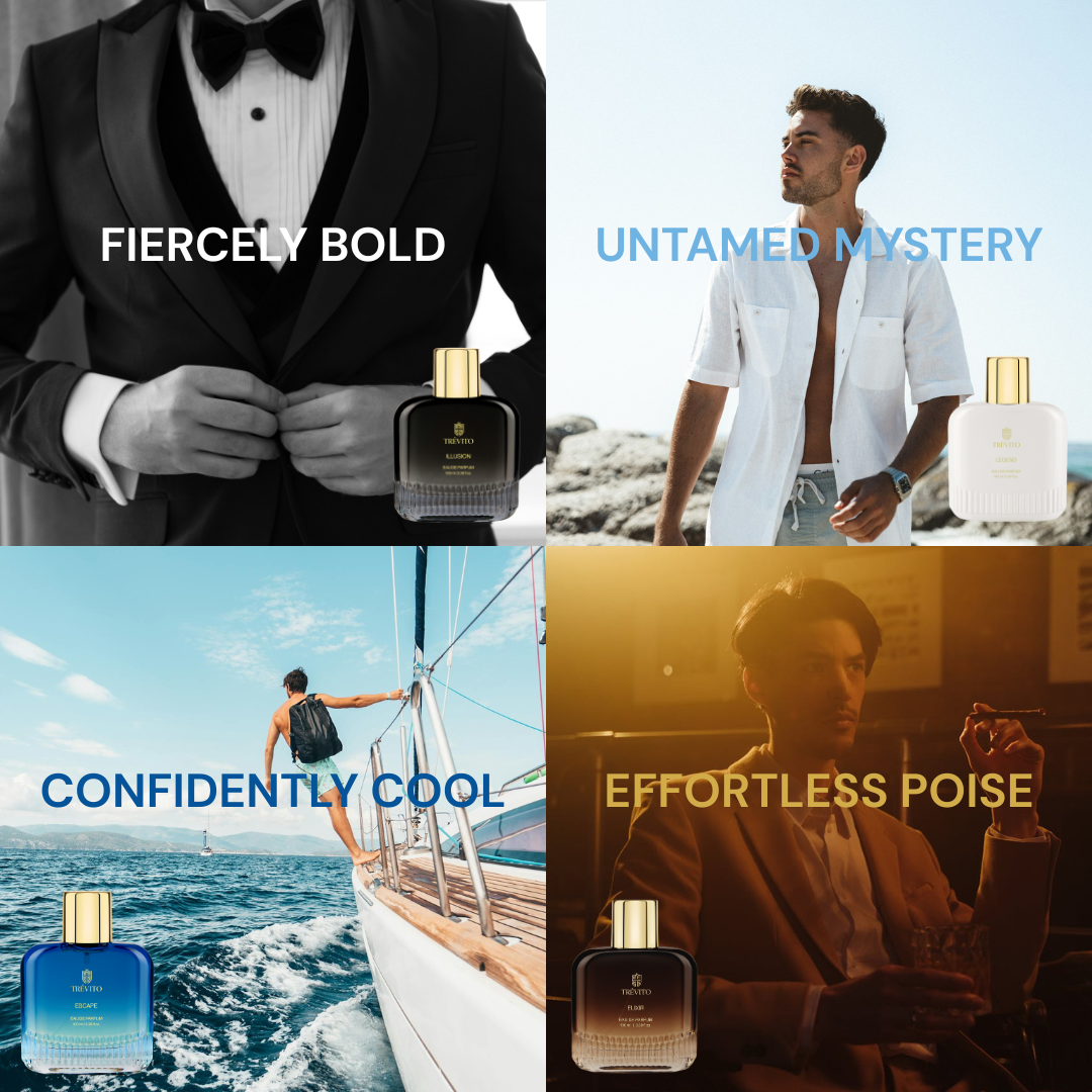 TRÉVITO Luxury Perfume Gift Set for Men, 4X20ml EDP