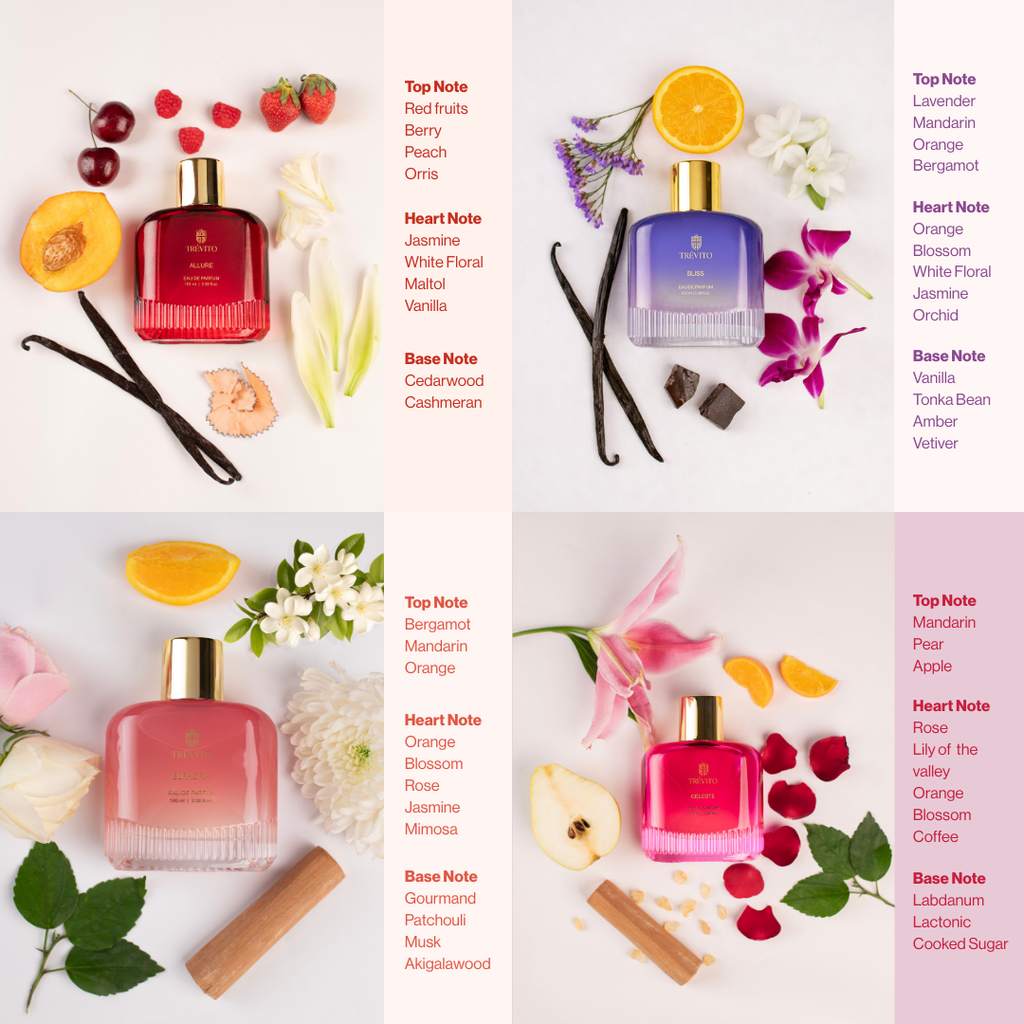 TRÉVITO Luxury Perfume Gift Set for Women, 4X20ml EDP